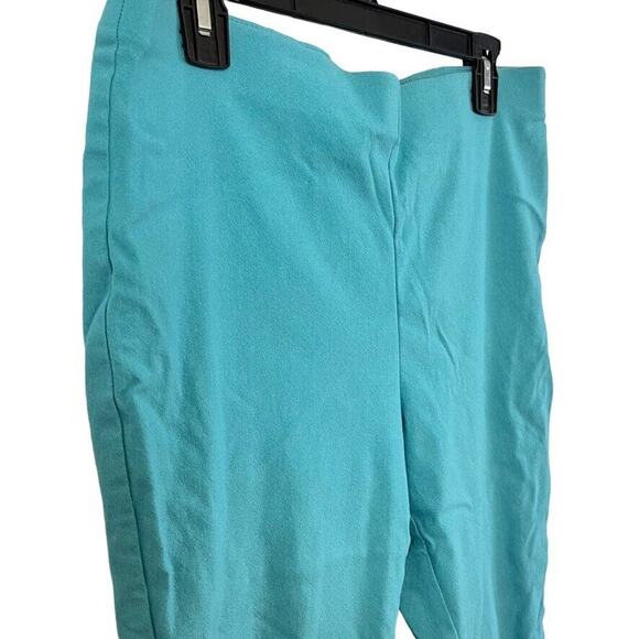 Chicos Easywear Womens Pull On Blue Stretch Tapered Leg Flat Front Pants 1 / M - Picture 6 of 16